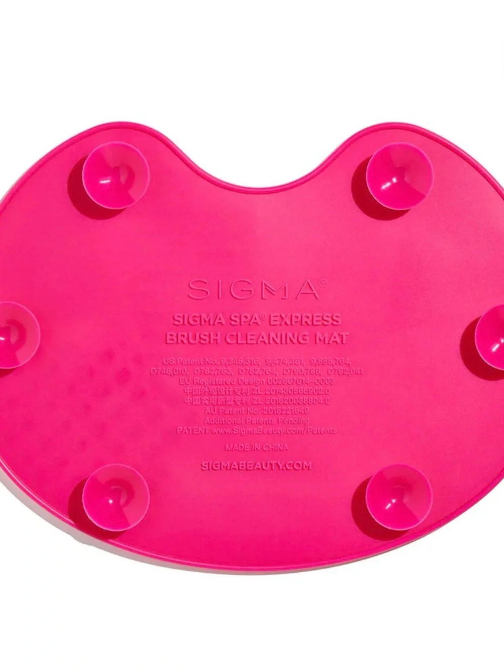 Hot Pink Silicone Brush Cleaning Mat with Suction Cups and lime light brush #12